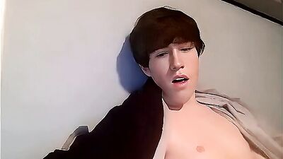 Ginger Twink Webcam Boy Cums: AI Enhanced Gay Porn Video