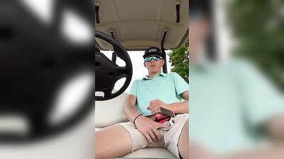 Cumming on the Green: A Risky Wank for Cute Blonde Golfers