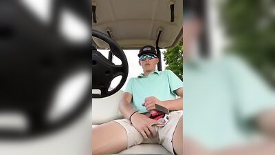 Cumming on the Green: A Risky Wank for Cute Blonde Golfers