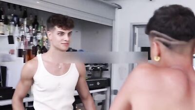 Hard Bareback Threeway - Action-Packed Group Sex