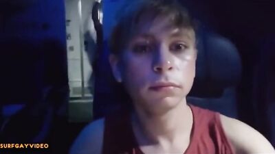 Swiss Teen Exposes His Monstrous Dick In The Airplane!