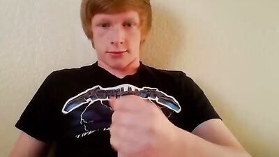 Cute Ginger Strips Down for Solo Masturbation and Big Orange Cock Play!