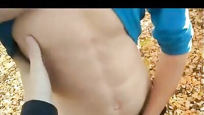 Wild Outdoor Encounters: Lads Wanking Each Other in the Park Porn