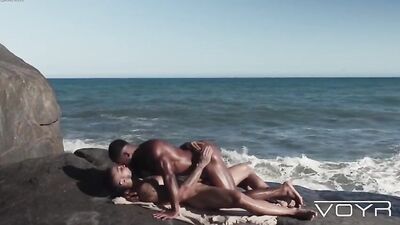 Brazilian Bareback Interracial Cum Shots - Latino Gay Boys on the Beach Porn!