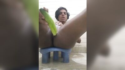 Brown teen cucumber fist cum revamped: Desi boy assplay and cum