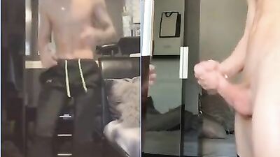 Blonde Amateur Muscle Boy Selfie Cam Solo Wanking: Tattoo Edition!