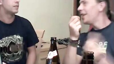 Gay Porn Double Trouble: Straight Buddies Jerking for a Girl on Webcam!