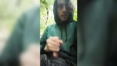 Forest Fellatio Fun with BOYS PORN Web-Cam Solo Cumfree Action!