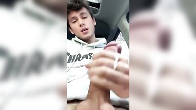 Gay Porn Web-Cam Solo Sex Cum Shots - Cumming In Car