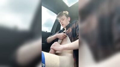 Cumming for Cute Blonde Jacks-Off in Public!