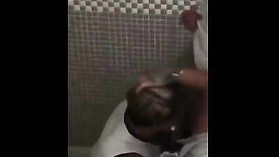 Bareback Oral Twink Amateur Fuck in the Bathroom