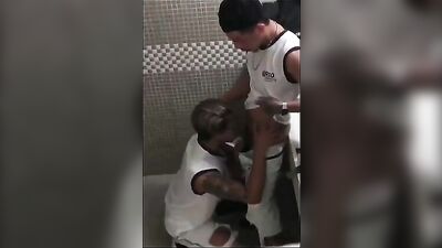 Bareback Oral Twink Amateur Fuck in the Bathroom