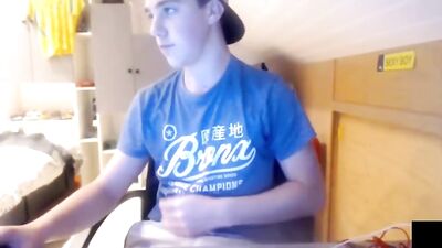 Web-Cam Twink Cock Porn Cam Revamped! Hot solo webcam action with a sexy twink and his massive dick!