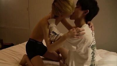 Blonde young man receiving