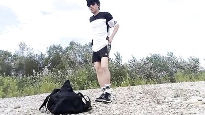Asian Cum Explosion - Outdoor Gay Porn Adventure
