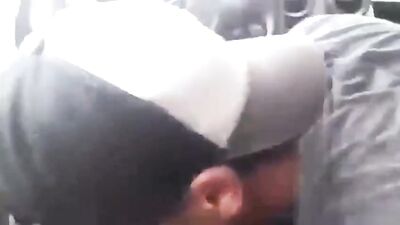 Car Blowjob Orgy: Public Outdoor Cumshot