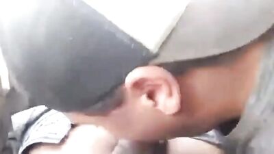 Car Blowjob Orgy: Public Outdoor Cumshot