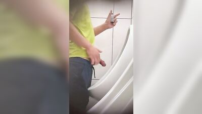 Asian Glory Hole Public Cum Spy Cam Porn - Sneaky Urinal Jerk-Off Fun!