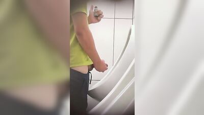 Asian Glory Hole Public Cum Spy Cam Porn - Sneaky Urinal Jerk-Off Fun!