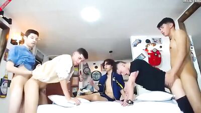 Latin Twinks Room Camboys - Action Amature Group Sex Show Web-Cam Porn Couple!