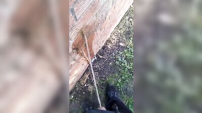Desperate Outdoor Piss: No Toilet, No Holding Back!