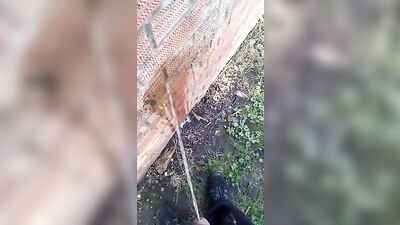 Desperate Outdoor Piss: No Toilet, No Holding Back!