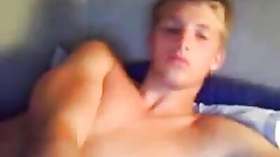 Discover the Cutest Blonde Guys Sexy Bedroom Jack-Off Session!