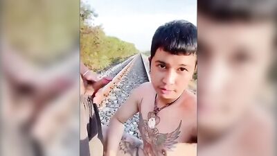 Outdoor Cum Shots: Inked Twinks Suck and Swallow in the Park