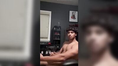 Hispanic Nut Stroker - Passionate Teenage Excitement!