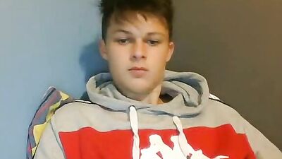 Cum on Cam: Handsome Selfie Blonde Solo