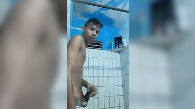 Latino Self-Love in the Shower: The Ultimate Foot Fetish Experience