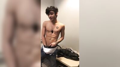 Changing Room Cutie Explores His Sexuality in Hot Gay Porn Video!