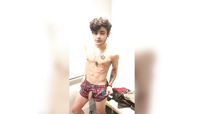 Changing Room Cutie Explores His Sexuality in Hot Gay Porn Video!
