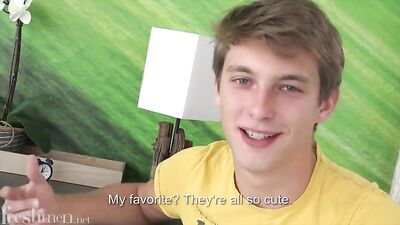 Young Jeremys First Cumshot and Wanking Interview - Muscle Boys Eat Cum!