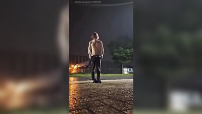 Kinky Marcus goes Risky on the Street for Amateur Fetish Outdoor Solo
