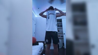 Bounce my dick again: Amateur Teen Jock Erect Penis - Kinda Funny