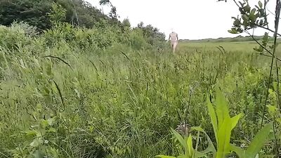 Outdoor Cock Jerk - Amateur Porn with Nice Cum Spray!