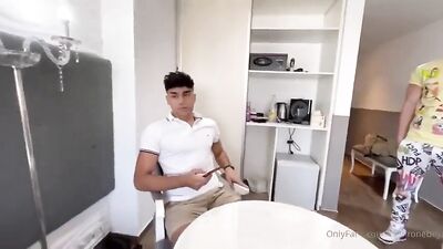 Latino Bareback Foursome Fun - Action-Packed Cum Shots!