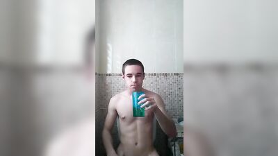 Big uncut twink dick boy drinks his Fetish Porn tube!