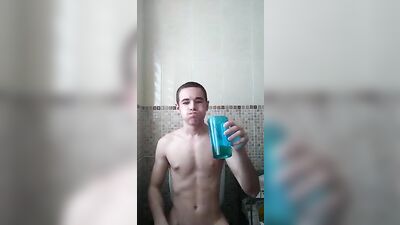 Big uncut twink dick boy drinks his Fetish Porn tube!