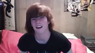 Ginger Webcam Long Hair AI Enhanced Cumshot Masturbation