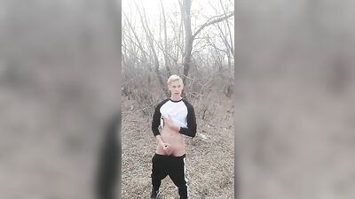 Gay Porn Bliss: Uncut Penis Handjob in the Park with a Sexy Young Guy