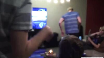 Spiral Stairs Bareback Gay Porn: Big Dick Blond Cum Shots on the Stairs!