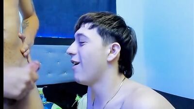 Cum in Face with Latino Muscle Boys Web-Cam