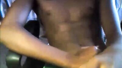 Hung black boy in green shorts with massive cumshot: A wild solo web-cam experience!