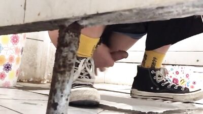 Asian Boys Bathroom Antics - Wank and Nut 100!