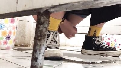 Asian Boys Bathroom Antics - Wank and Nut 100!