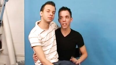 Brit photographers bareback threesome photo shoot with twink models!