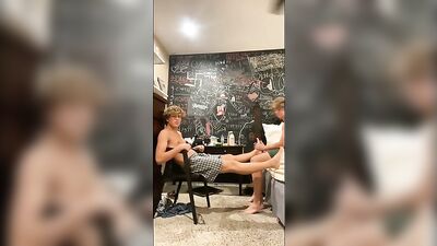 Hot str8 guy friends footplay 5