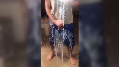 Gay boys mirror cum shot explosion porn video